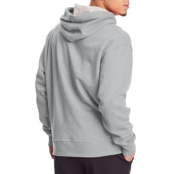 Champion PowerBlend Fleece Pullover Hoodie Sweatshirt Grey Camo 2XL Script Oxfor - Picture 3 of 7